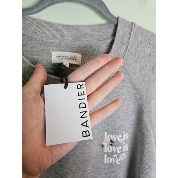 Bandier x Sincerely Jules The Juniper Sweatshirt Vintage Heather Grey Medium - Picture 11 of 15